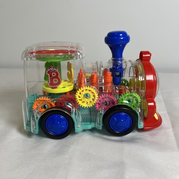 Light Up Moving Train Toy W Sound Electric Transparent Gear Sensory Tested Works - Picture 8 of 12